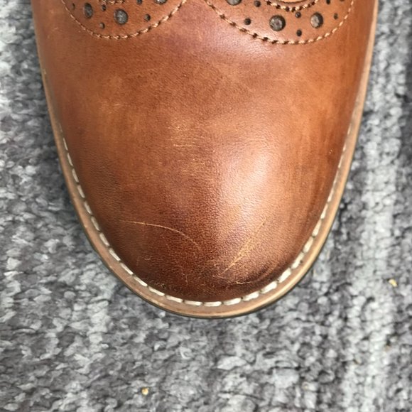 Ferro Aldo Mens Lace Up Wing Tip Casual Brown Two Tone Dress Shoes Size 13